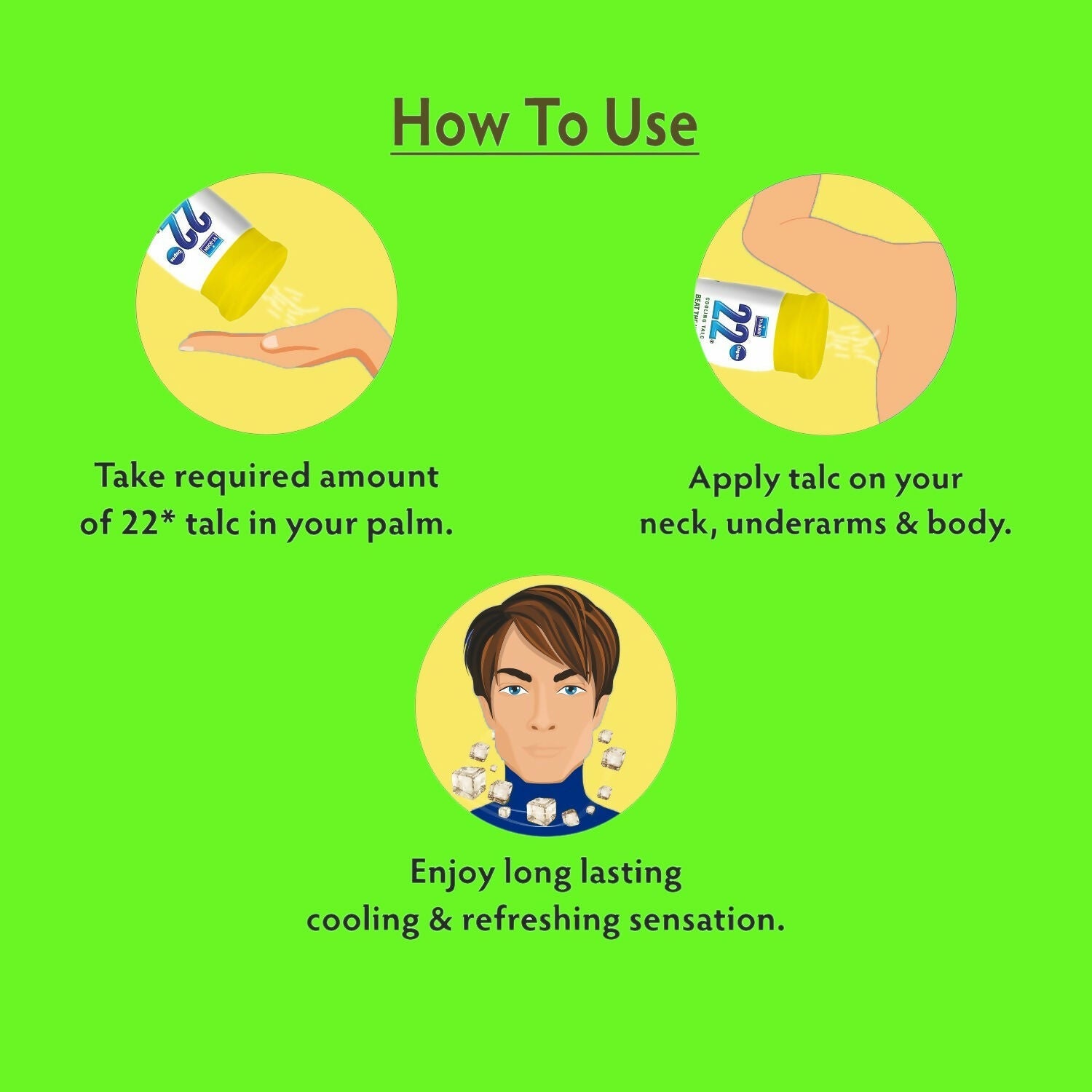 VI-JOHN 22 Degree Cooling Talc Beat the Heat Neem and Mint | Grocsy
