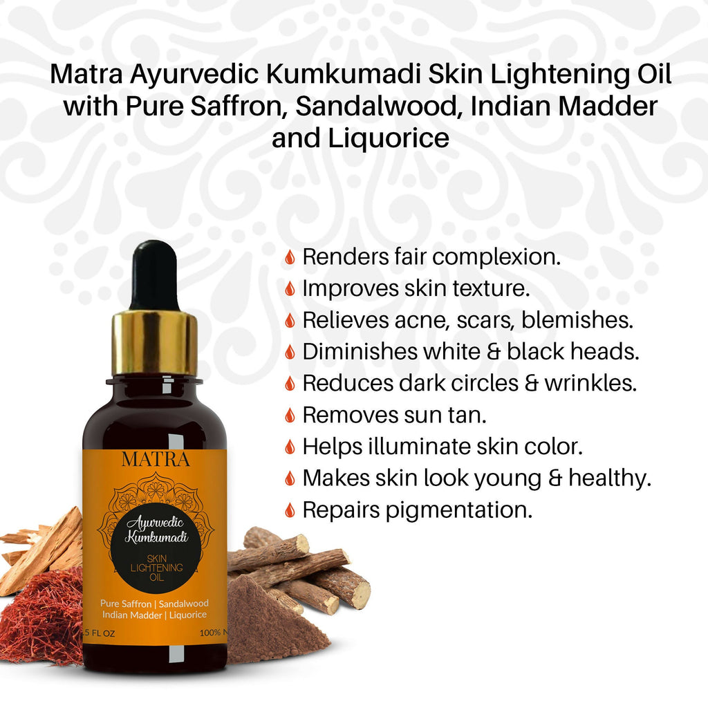 Matra Ayurvedic Kumkumadi Skin Lightening Oil | Grocsy