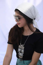 Diva Globe White Chiffon Bhandana | Grocsy