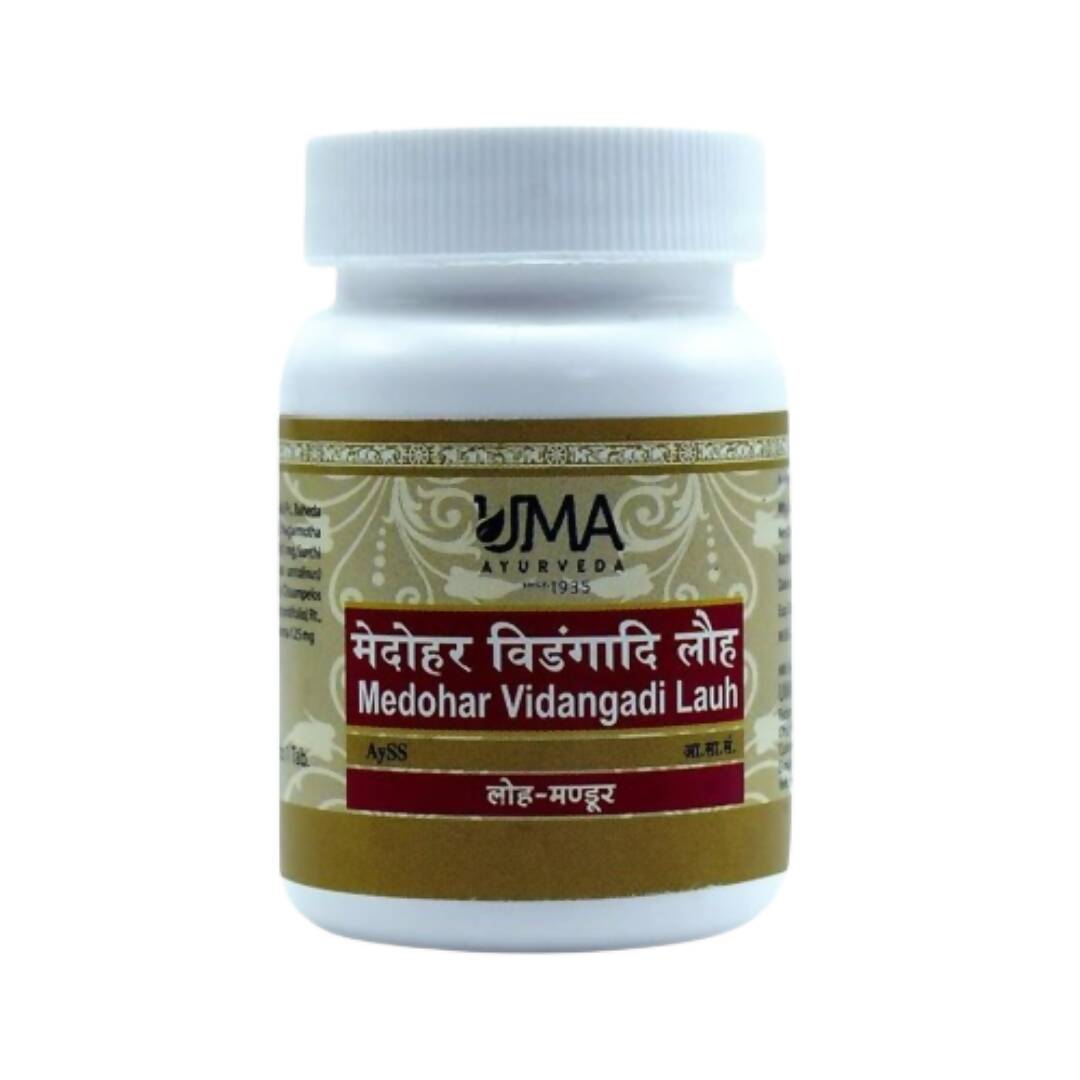 Uma Ayurveda Medohar Vidangadi Lauha Tablets | Grocsy