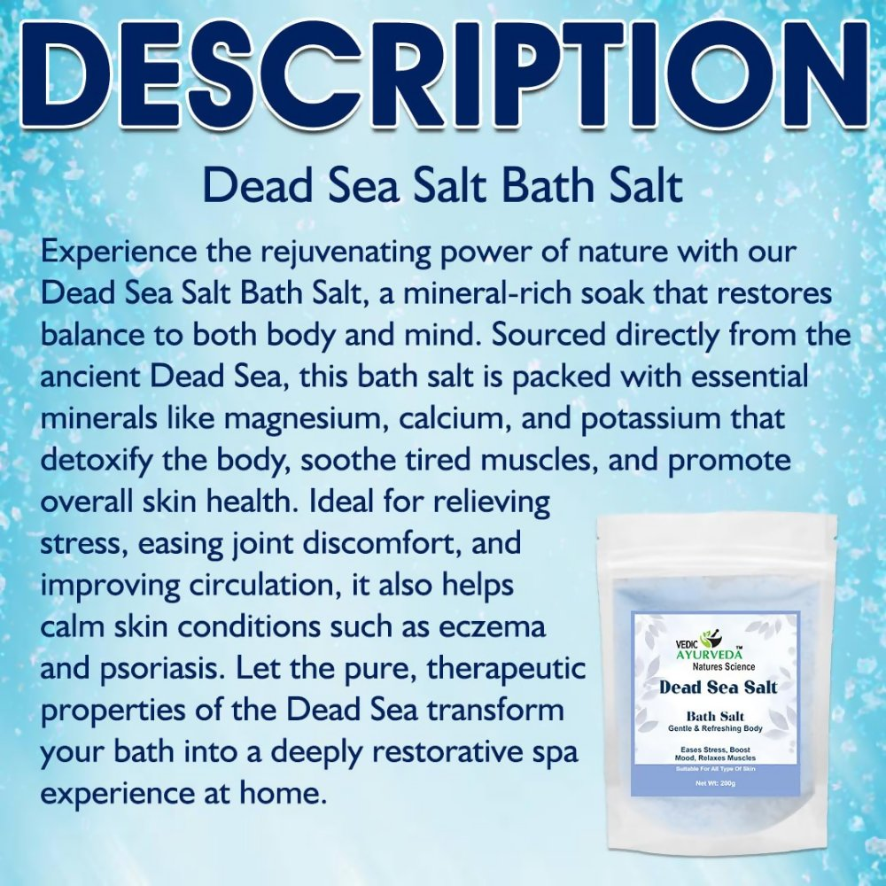 VedicAyurveda Dead Sea Salt and Mogra Bath Salt | Grocsy