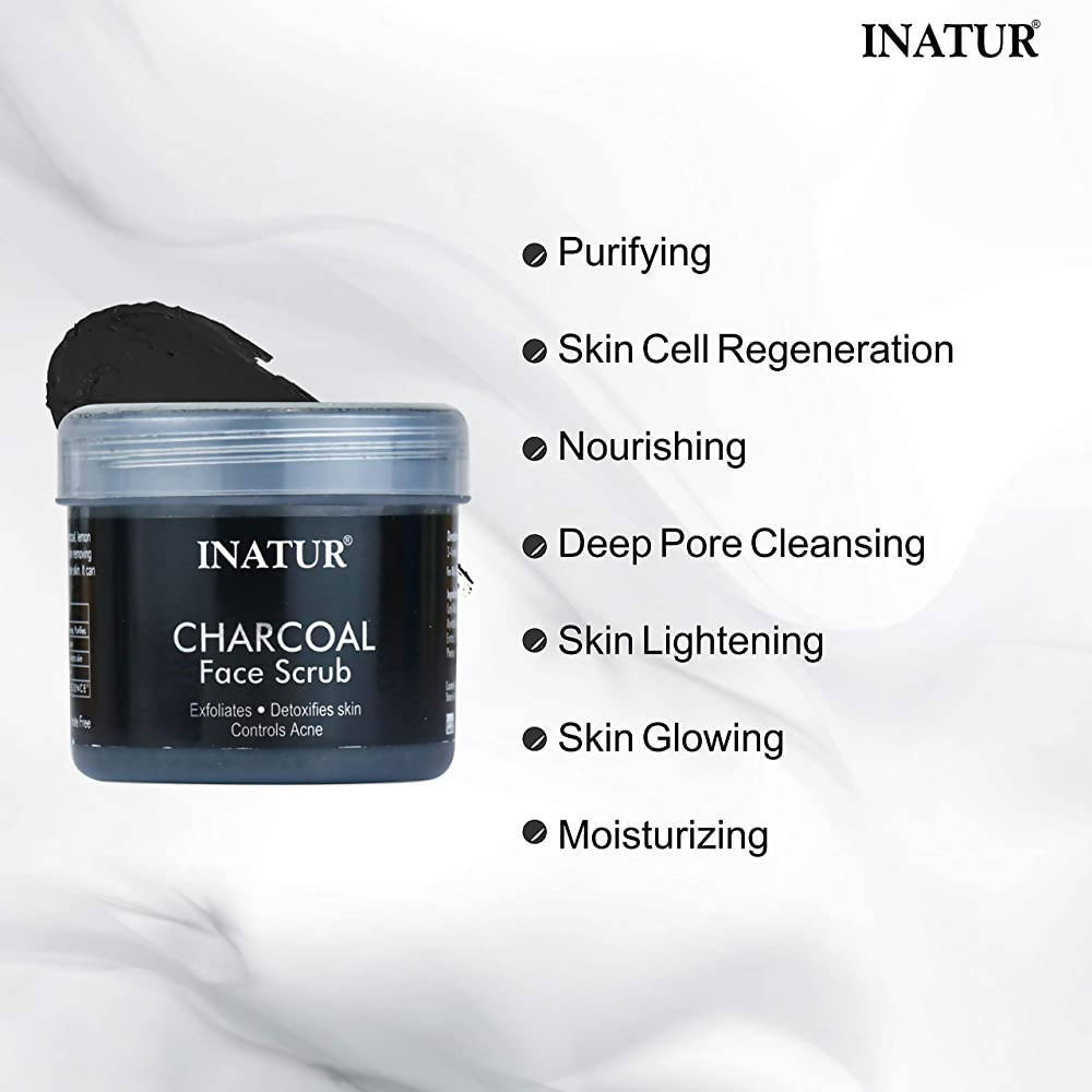 Inatur Charcoal Face Scrub | Grocsy