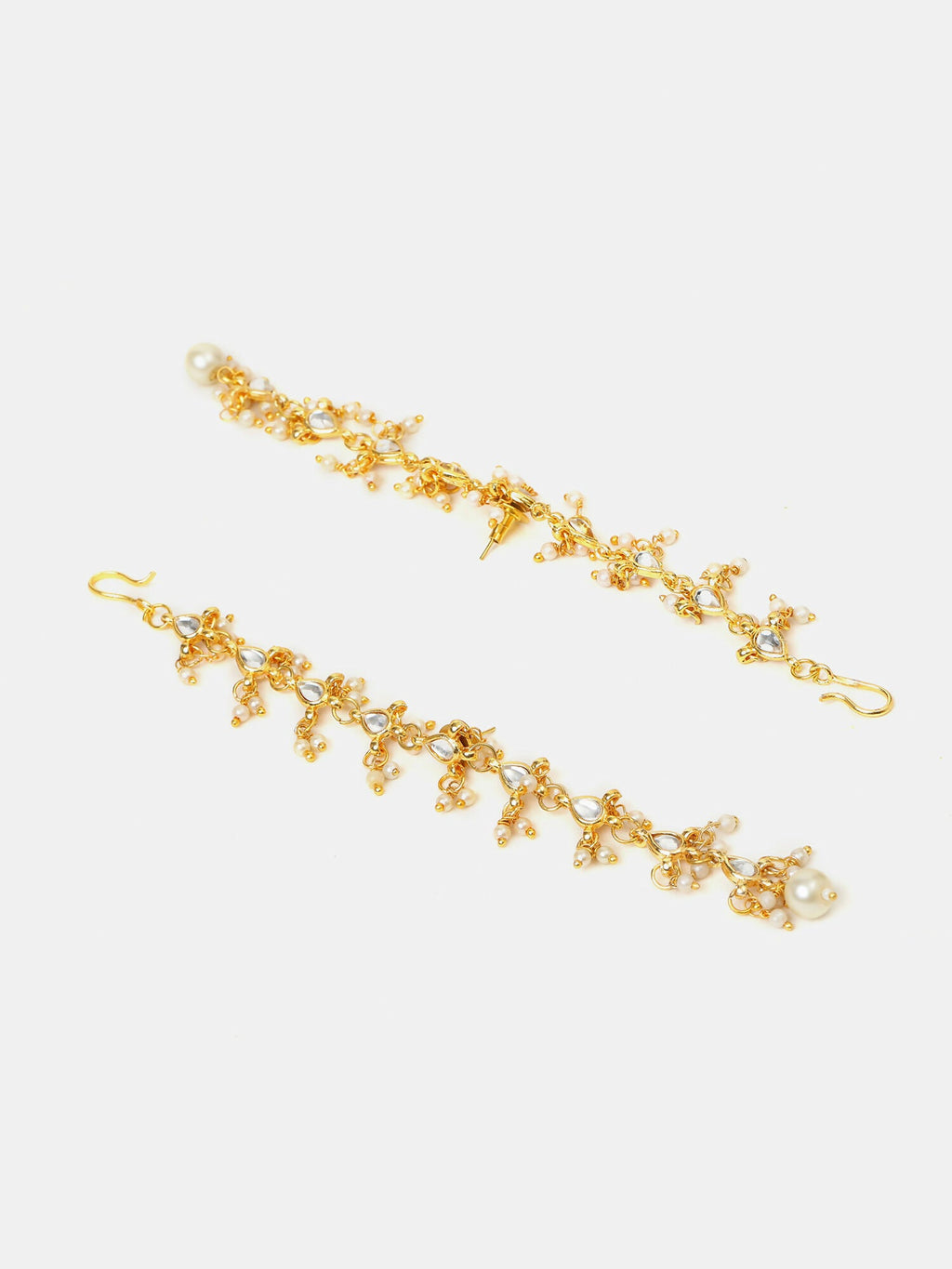 Ruby Raang Pearl And Stones Earrings | Grocsy