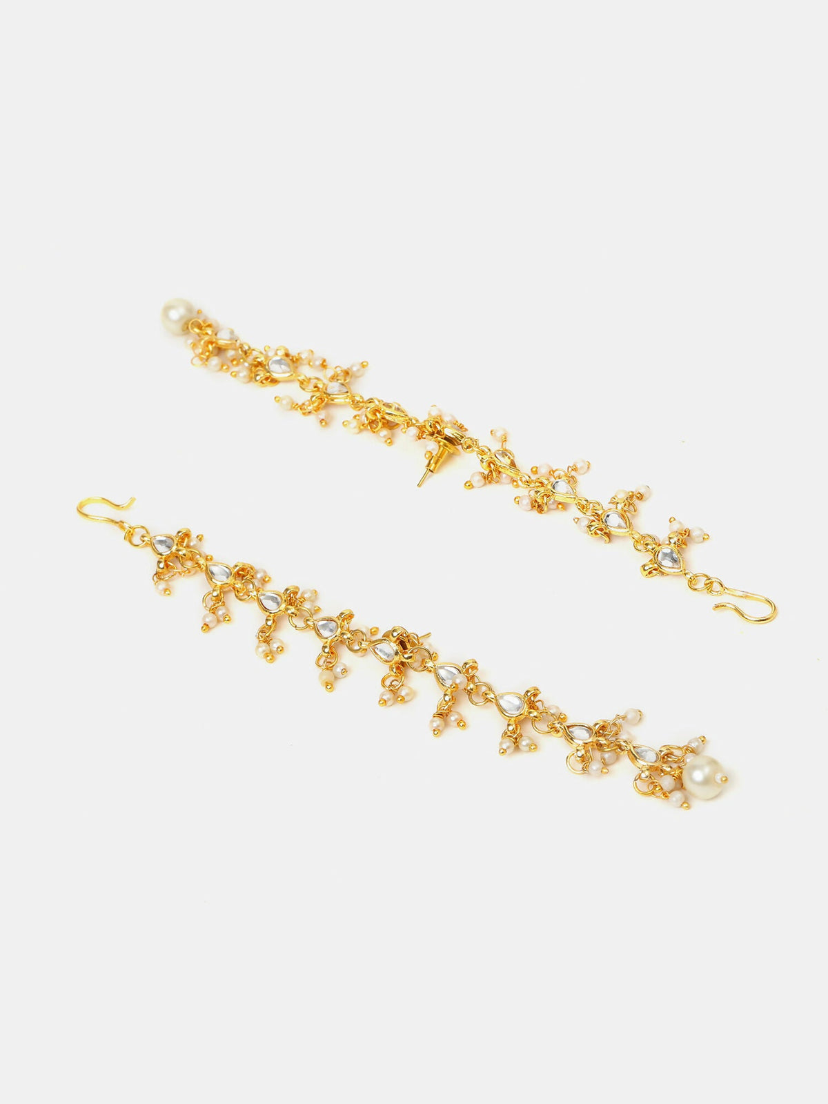 Ruby Raang Pearl And Stones Earrings | Grocsy