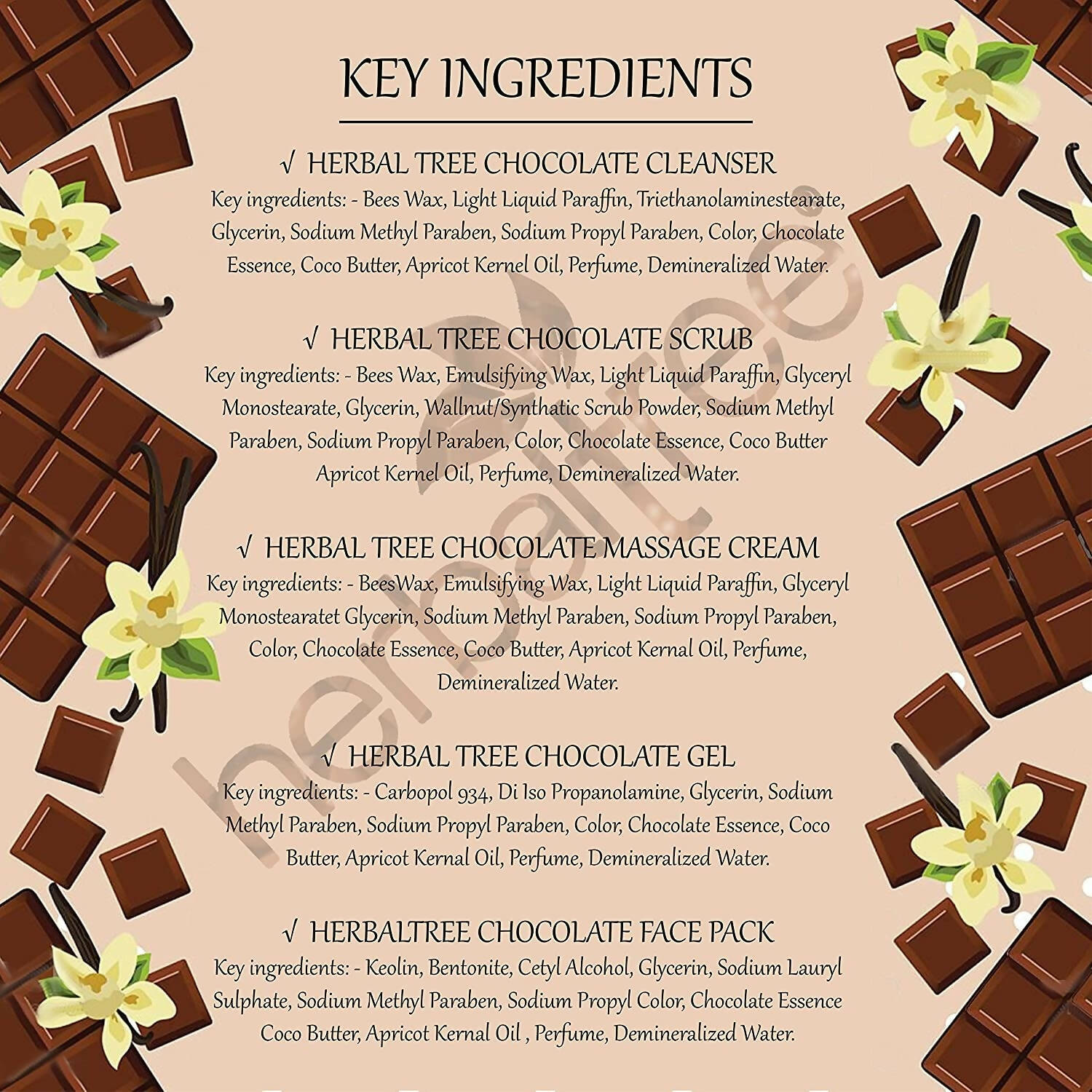 Herbal Tree Chocolate Facial Kit | Grocsy