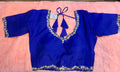 Kia Fashions Royal Blue Hand Embroidered Embroidered Readymade Blouse | Grocsy