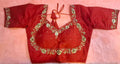 Kia Fashions Red Hand Embroidered Embroidered Readymade Blouse | Grocsy