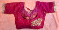 Kia Fashions Hot Pink Hand Embroidered Embroidered Readymade Blouse | Grocsy