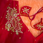 Kia Fashions Hot Pink Hand Embroidered Embroidered Readymade Blouse | Grocsy