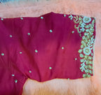 Kia Fashions Hot Pink Hand Embroidered Embroidered Readymade Blouse | Grocsy