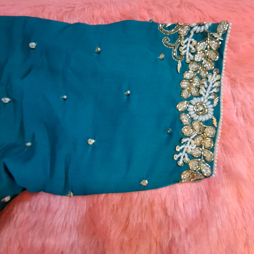 Kia Fashions Peacock Hand Embroidery Embroidered Readymade Blouse | Grocsy