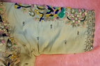 Kia Fashions Cream Hand Embroidered Embroidered Readymade Blouse | Grocsy
