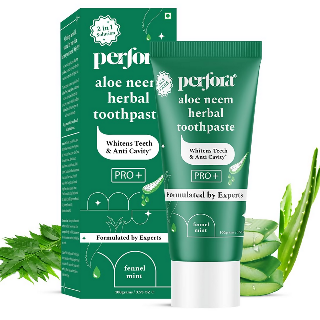 Perfora Aloe Neem Herbal Toothpaste - Fennel Mint | Grocsy