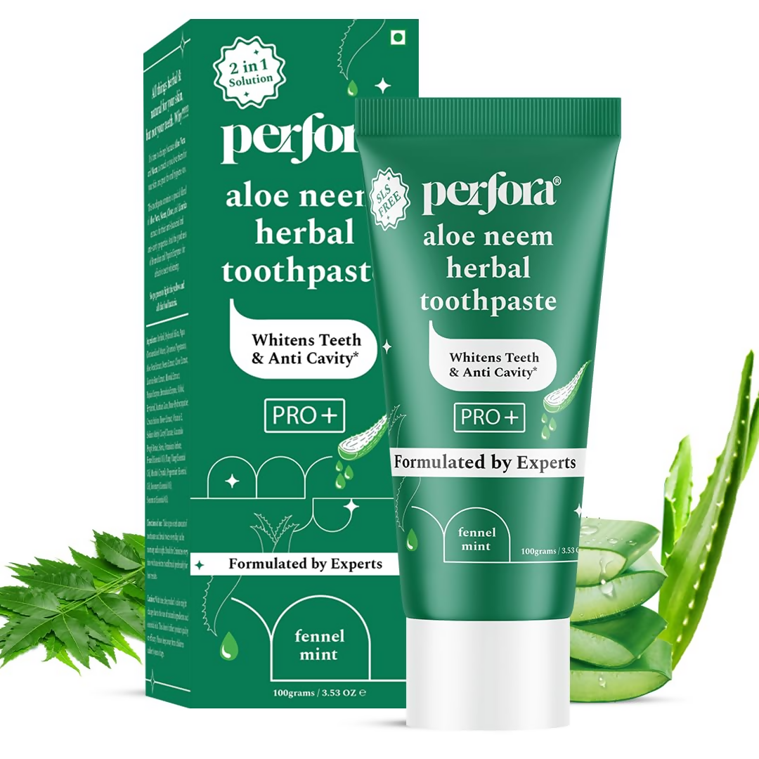 Perfora Aloe Neem Herbal Toothpaste - Fennel Mint | Grocsy