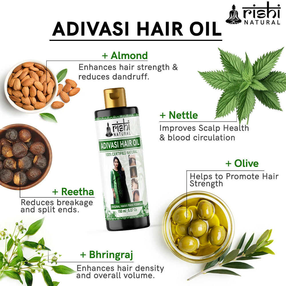 Rishi Natural Adivasi Hair Oil | Grocsy