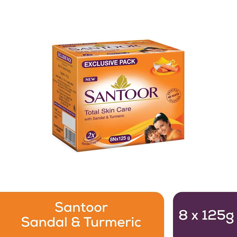 Santoor Sandal & Turmeric Soap | Grocsy