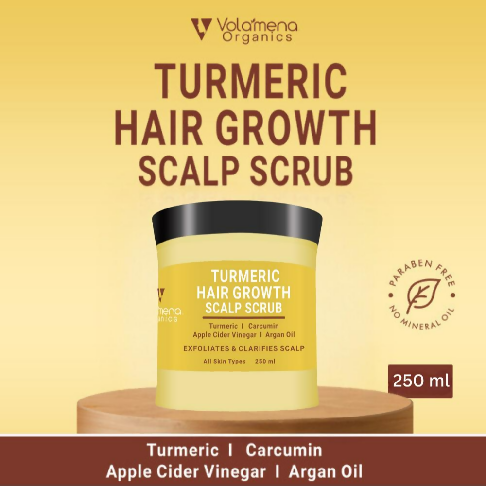 Volamena Organics Turmeric Hair Growth Scalp Scrub | Grocsy