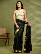 Amodin Designer Studio Golden Tissue Floral Cutdana Padded Blouse | Grocsy