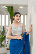 Amodini Designer Studio Women Embellished Sweetheart Neck Saree Blouse | Grocsy
