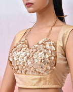 Amodini Designer Studio Women Embellished Sequined Masaba Cut Saree Blouse | Grocsy