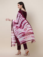 Hand Embroidered Kurta With Pant And Dupatta Set, Multicolor - Hiral Fashion | Grocsy