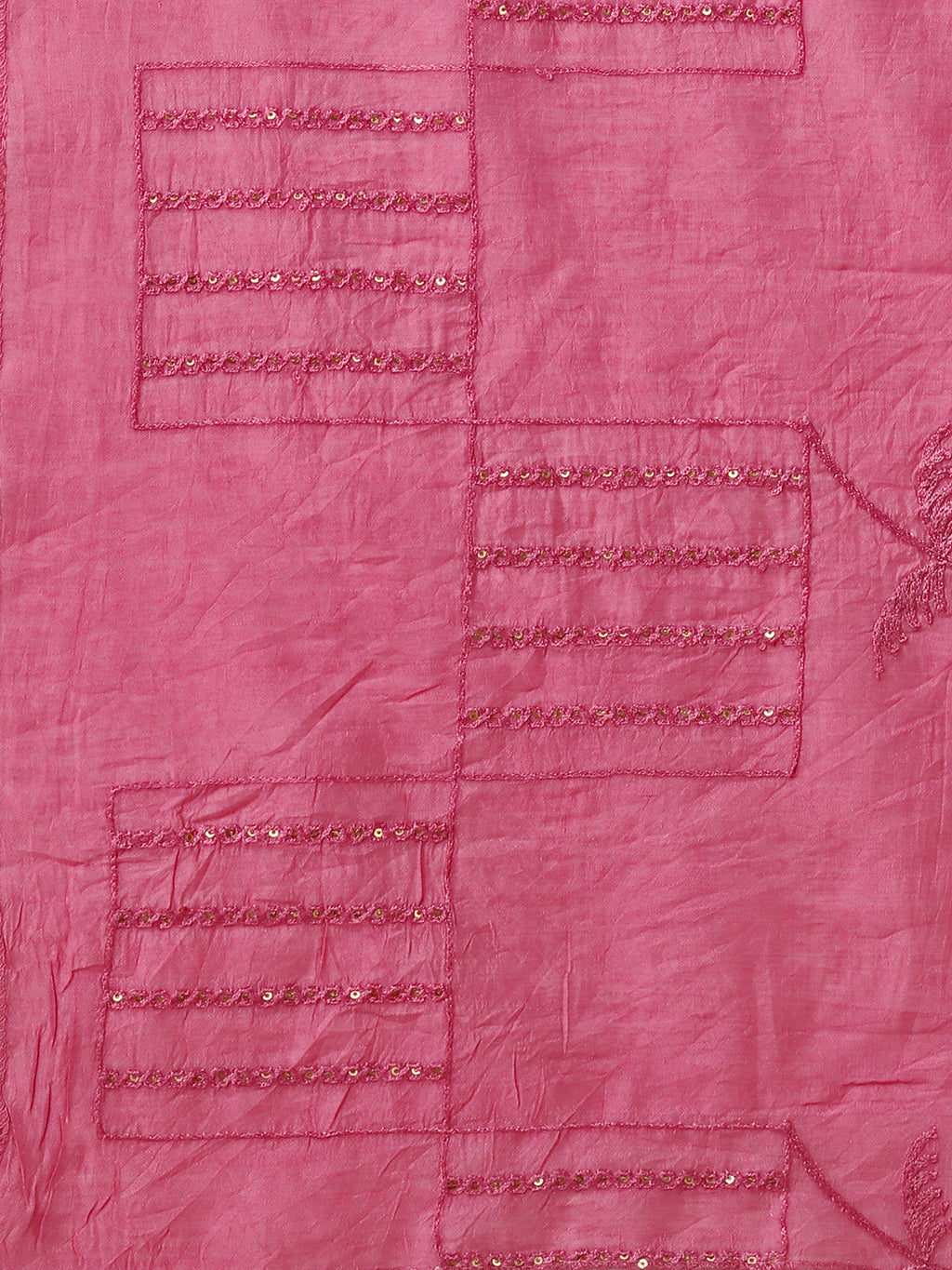 Embroidered Pink Kurta With Pant And Dupatta Set, Multicolor - Hiral Fashion | Grocsy
