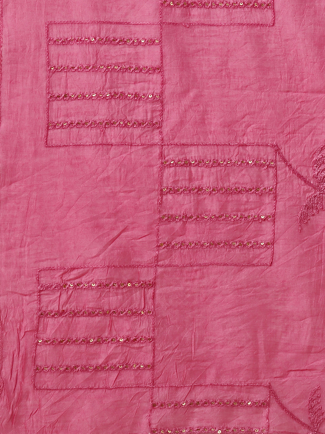 Embroidered Pink Kurta With Pant And Dupatta Set, Multicolor - Hiral Fashion | Grocsy