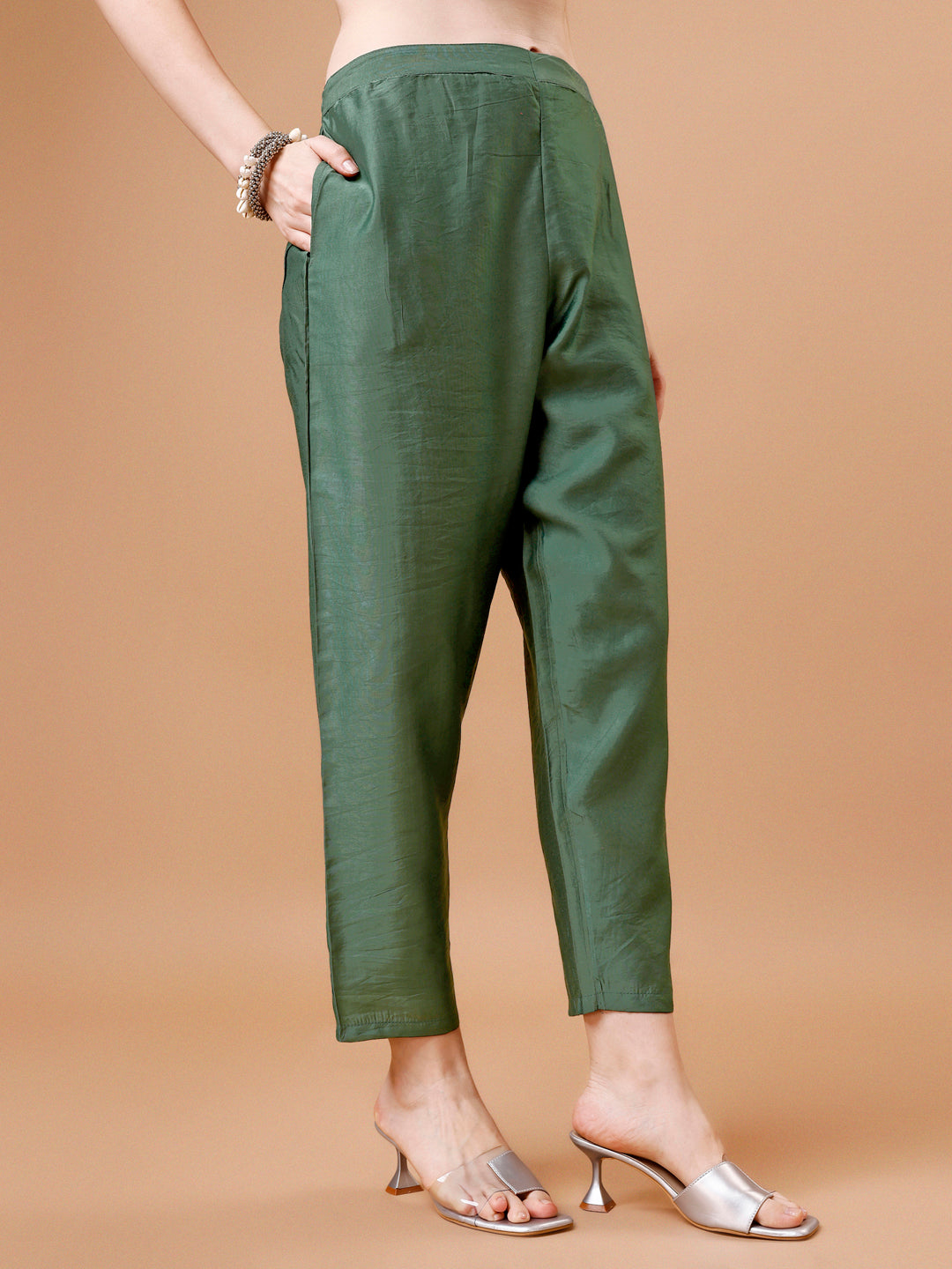 Hand Beads Embroidered Kurta With Pant & Dupatta, Multicolor - Hiral Fashion | Grocsy