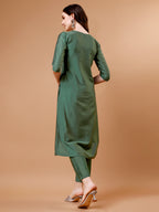 Hand Beads Embroidered Kurta With Pant & Dupatta, Multicolor - Hiral Fashion | Grocsy