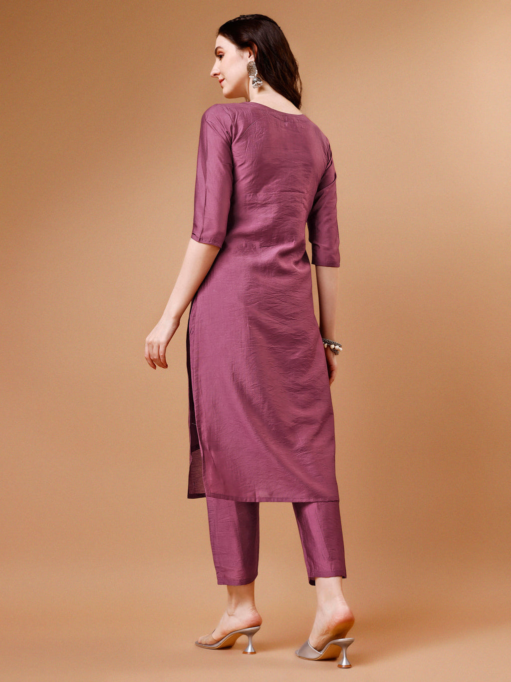 Hand Beads Embroidered Kurta With Pant & Dupatta, Multicolor - Hiral Fashion | Grocsy