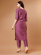 Hand Beads Embroidered Kurta With Pant & Dupatta, Multicolor - Hiral Fashion | Grocsy