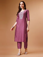 Hand Beads Embroidered Kurta With Pant & Dupatta, Multicolor - Hiral Fashion | Grocsy
