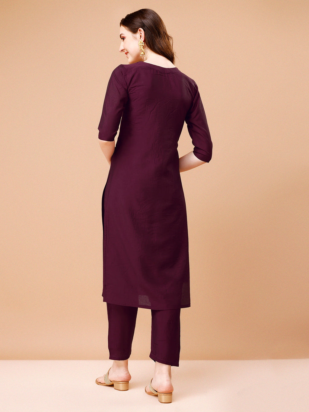 Hand Embroidered Kurta With Pant & Dupatta, Multicolor - Hiral Fashion | Grocsy