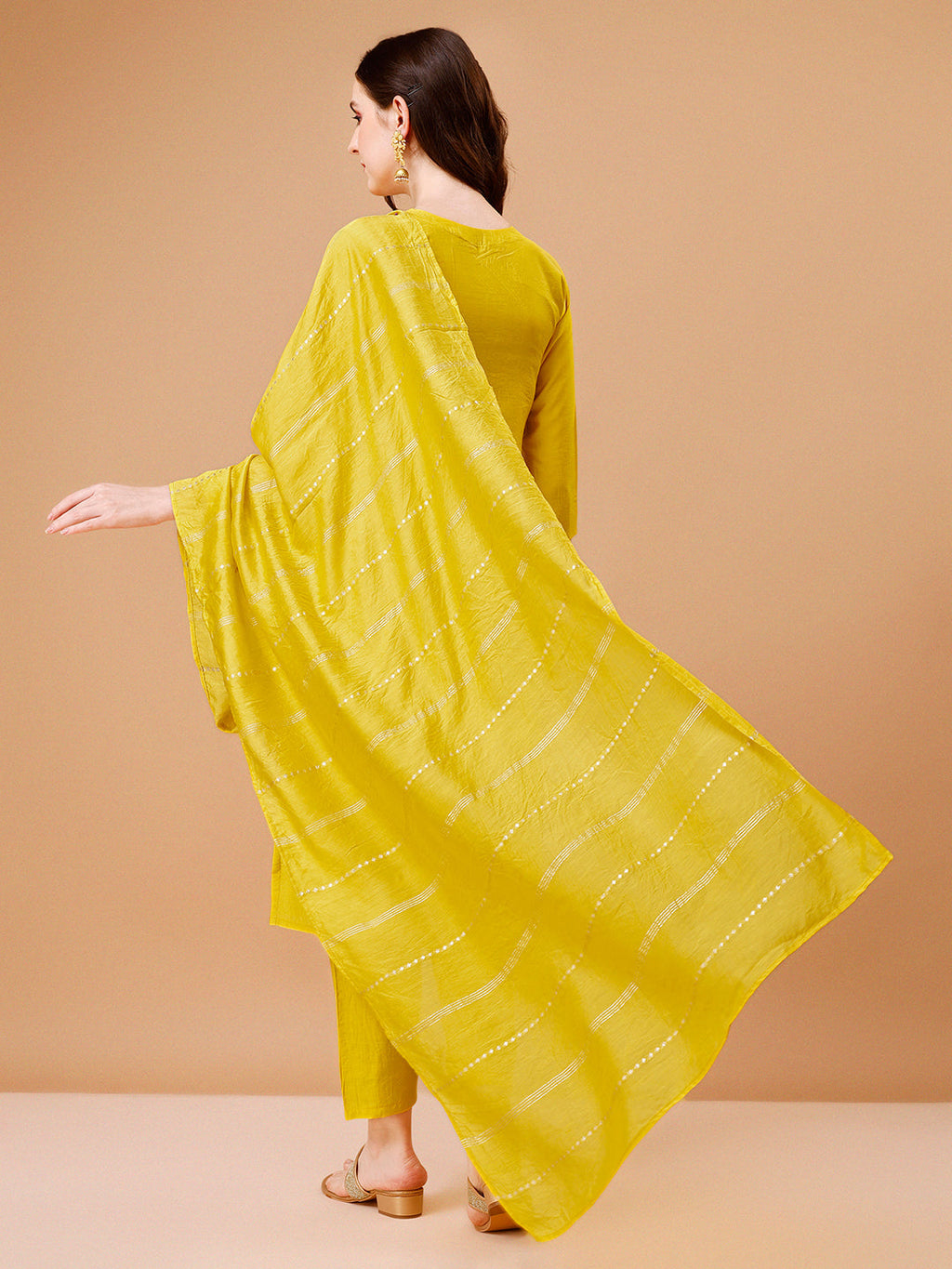 Hand Embroidered Kurta With Pant & Dupatta, Multicolor - Hiral Fashion | Grocsy