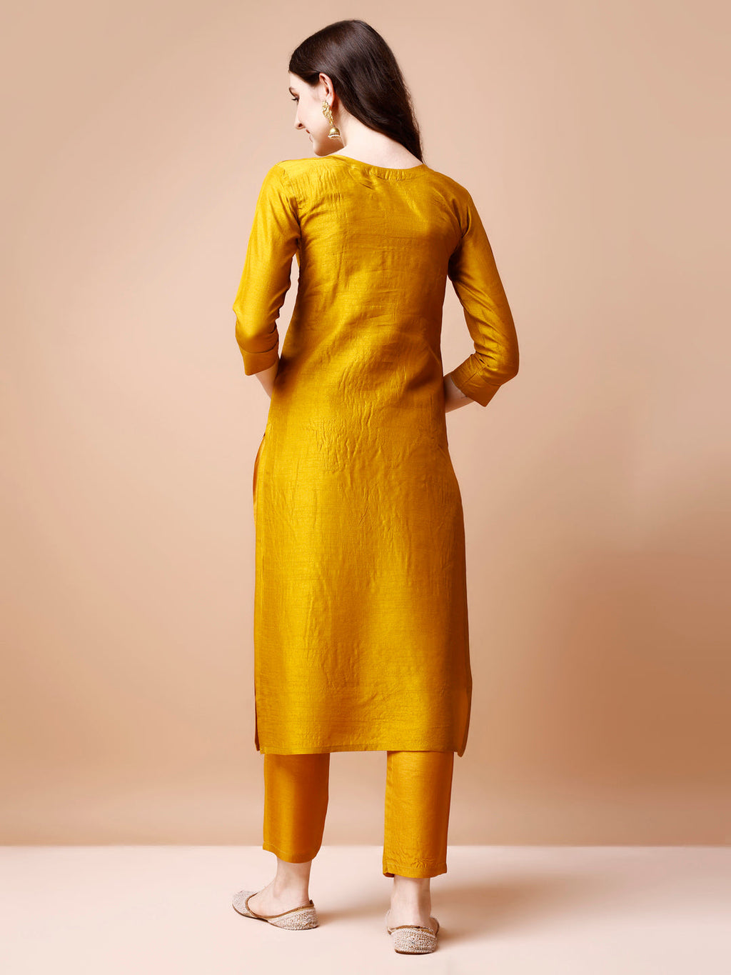 Hand Embroidered Kurta With Pant & Organza Dupatta, Multicolor - Hiral Fashion | Grocsy