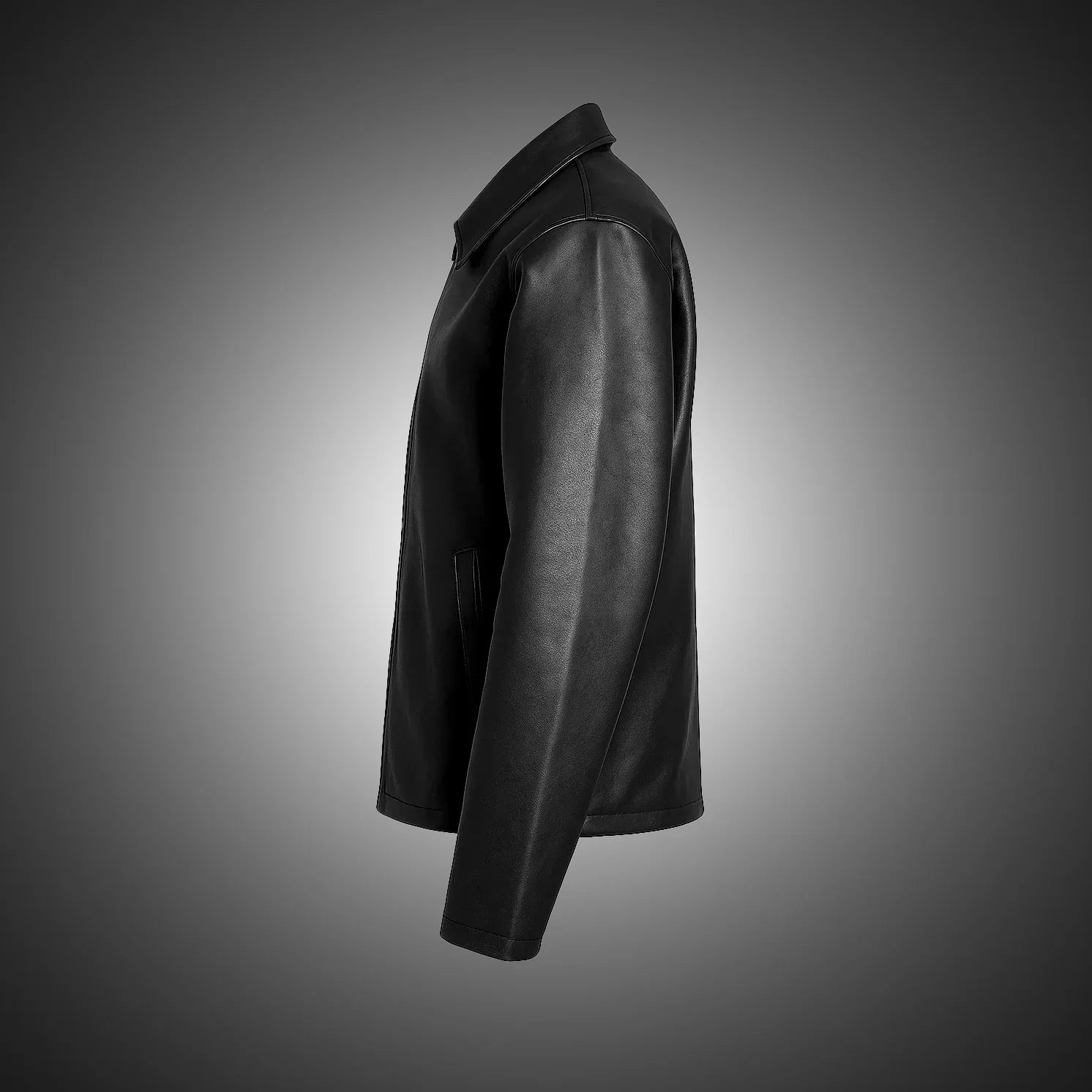 Fabmade Midnight Luxe Leather Jacket For Men | Grocsy