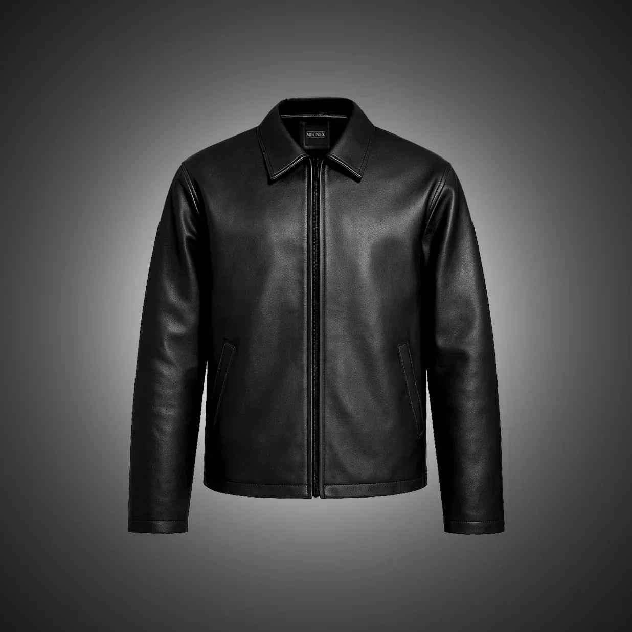 Fabmade Midnight Luxe Leather Jacket For Men | Grocsy