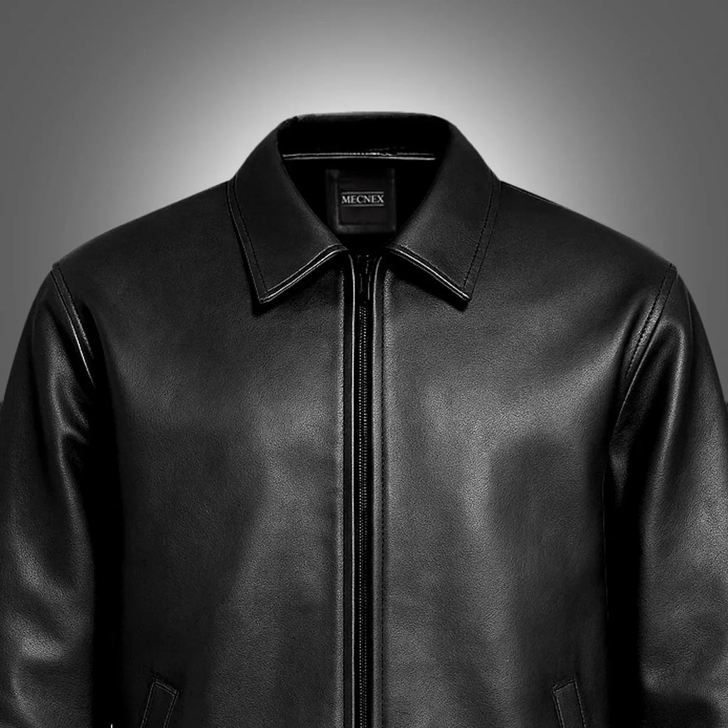 Fabmade Midnight Luxe Leather Jacket For Men | Grocsy
