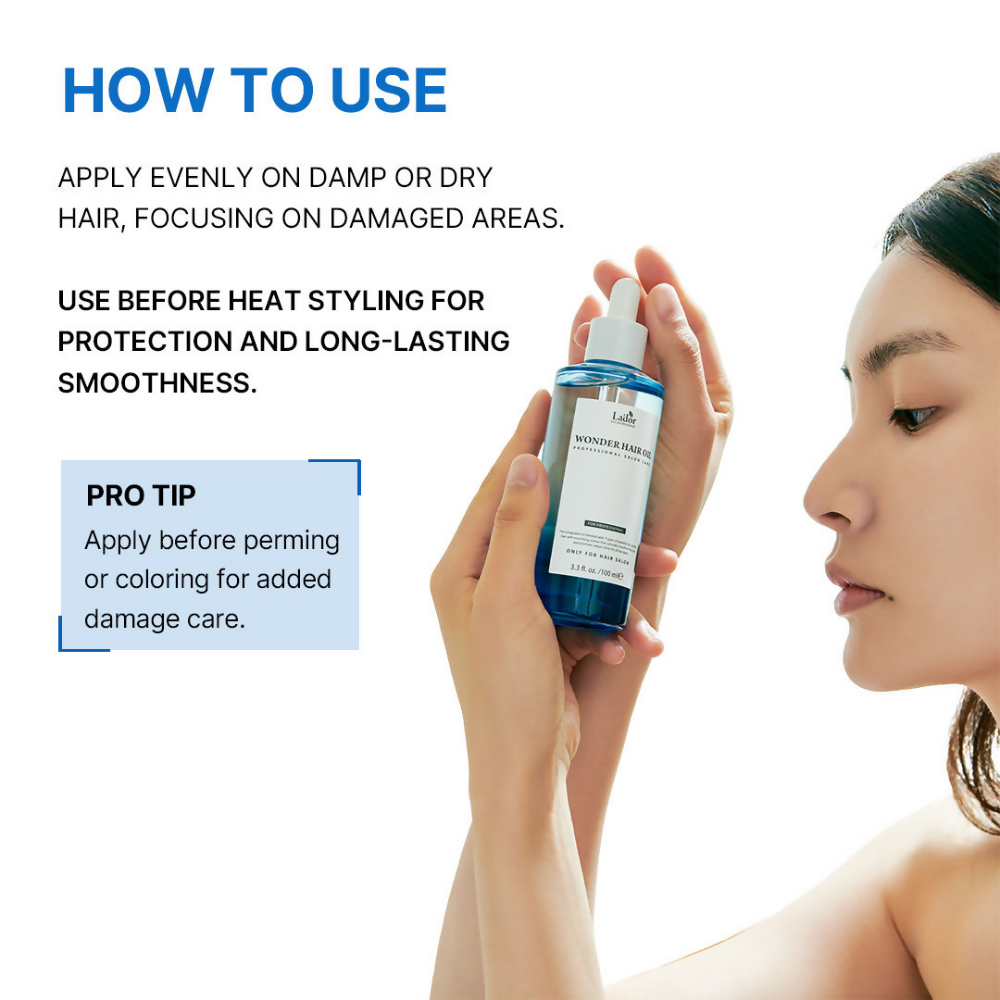 La'dor Wonder Hair Oil Serum - Lightweight, Non-Sticky Korean Oil for Dry, Damaged & Frizzy Hair | Grocsy