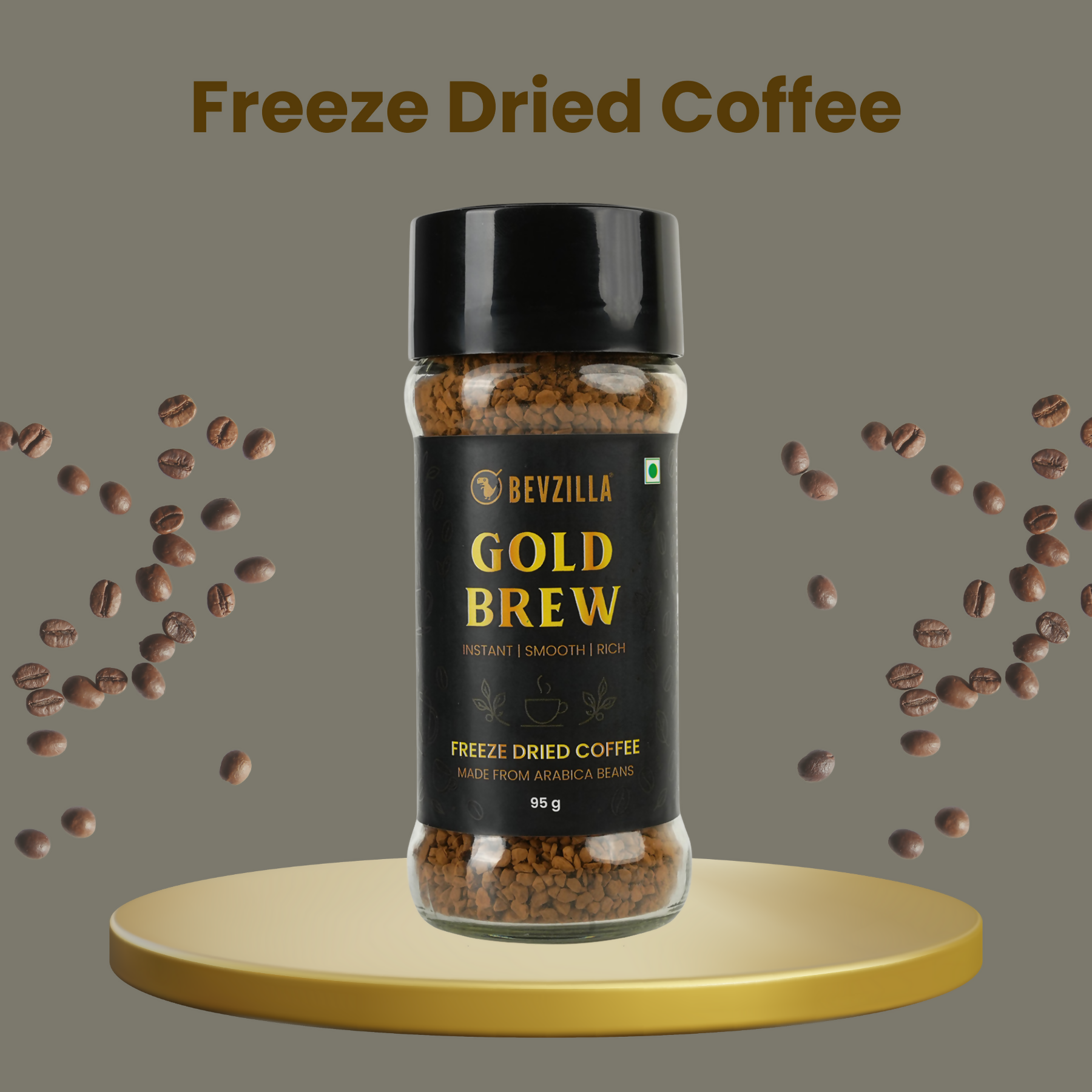 Bevzilla Gold Brew Instant Freeze Dried Coffee Powder | Grocsy