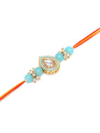 Designer kundan Rakhi - Ruby Raang | Grocsy
