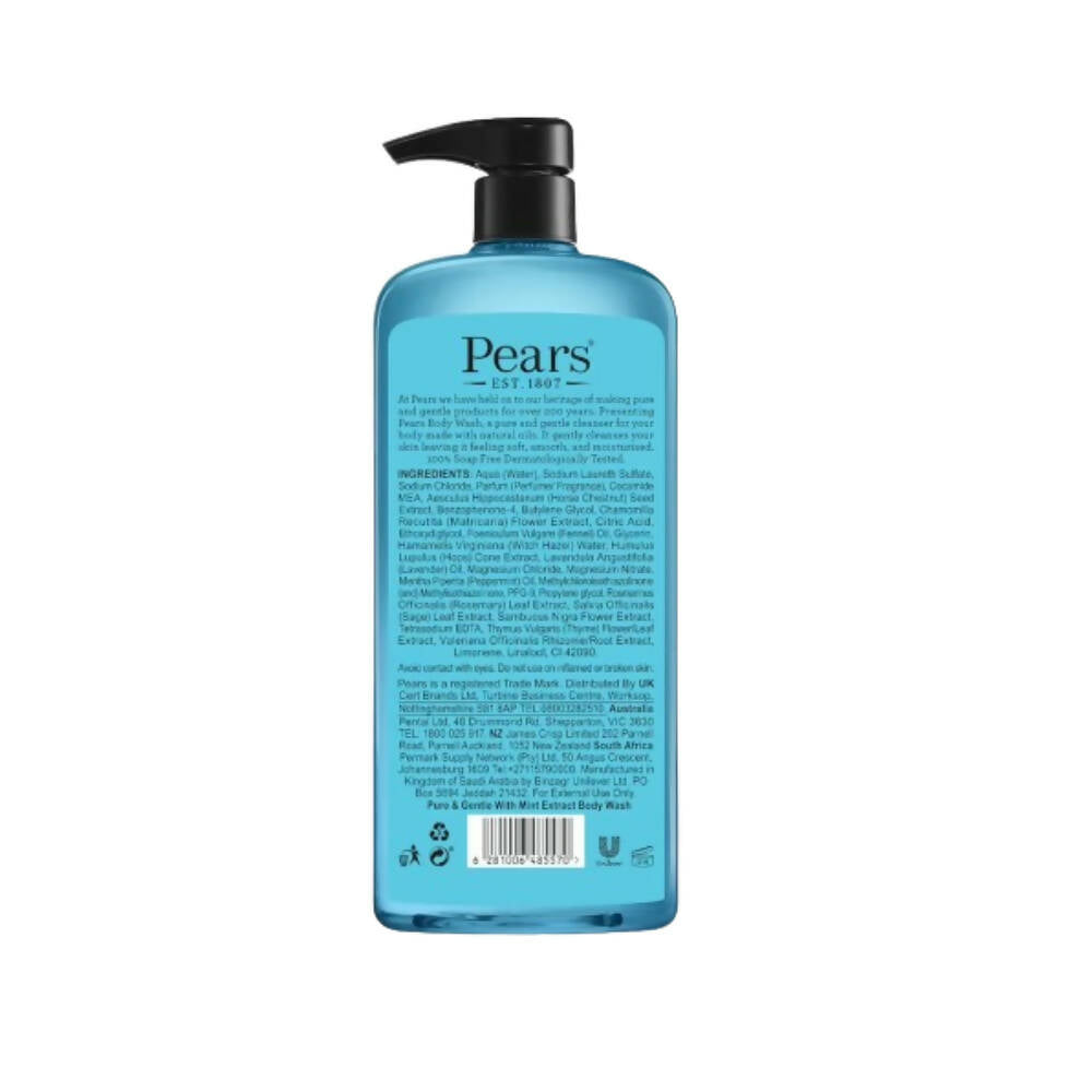 Pears Pure & Gentle Body Wash with Mint Extract | Grocsy