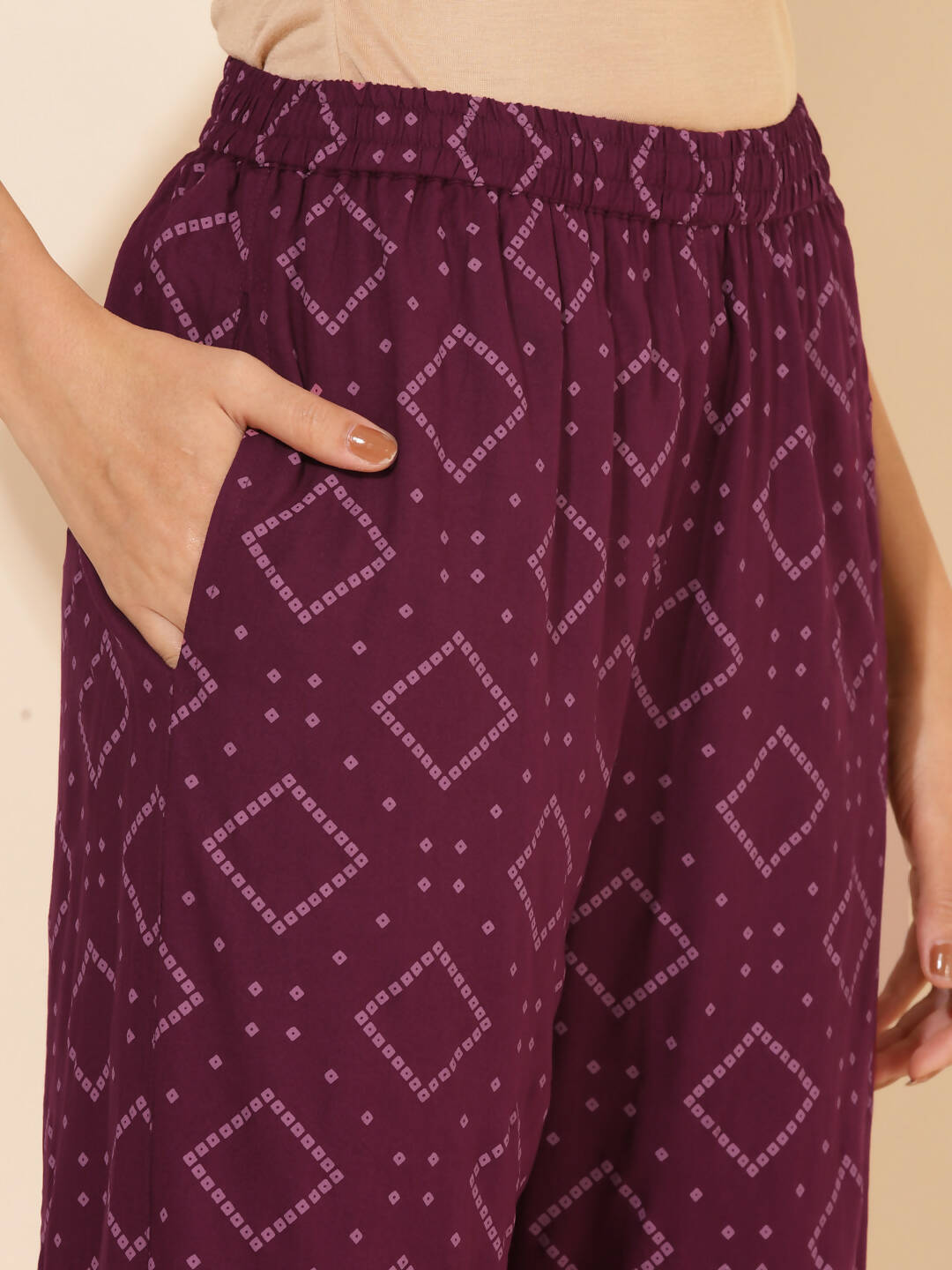 Janasya Women's Wine Rayon Floral Printed Casual Straight Co-ords | Grocsy