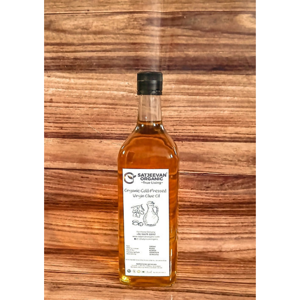 Satjeevan Organic Cold-Pressed Virgin Olive Oil | Grocsy