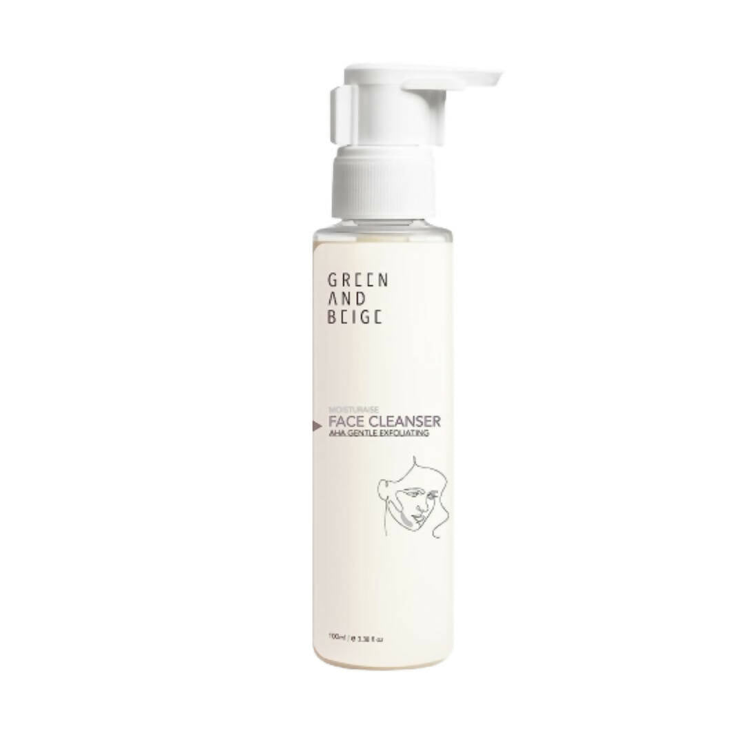 Green And Beige Moisturaise AHA Face Cleanser | Grocsy