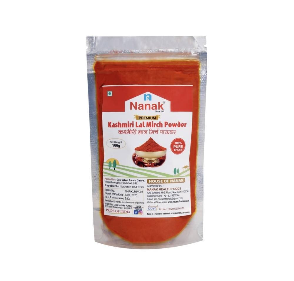 Nanak Premium Kashmiri Red Chilli (Lal Mirch) Powder,100g | Grocsy