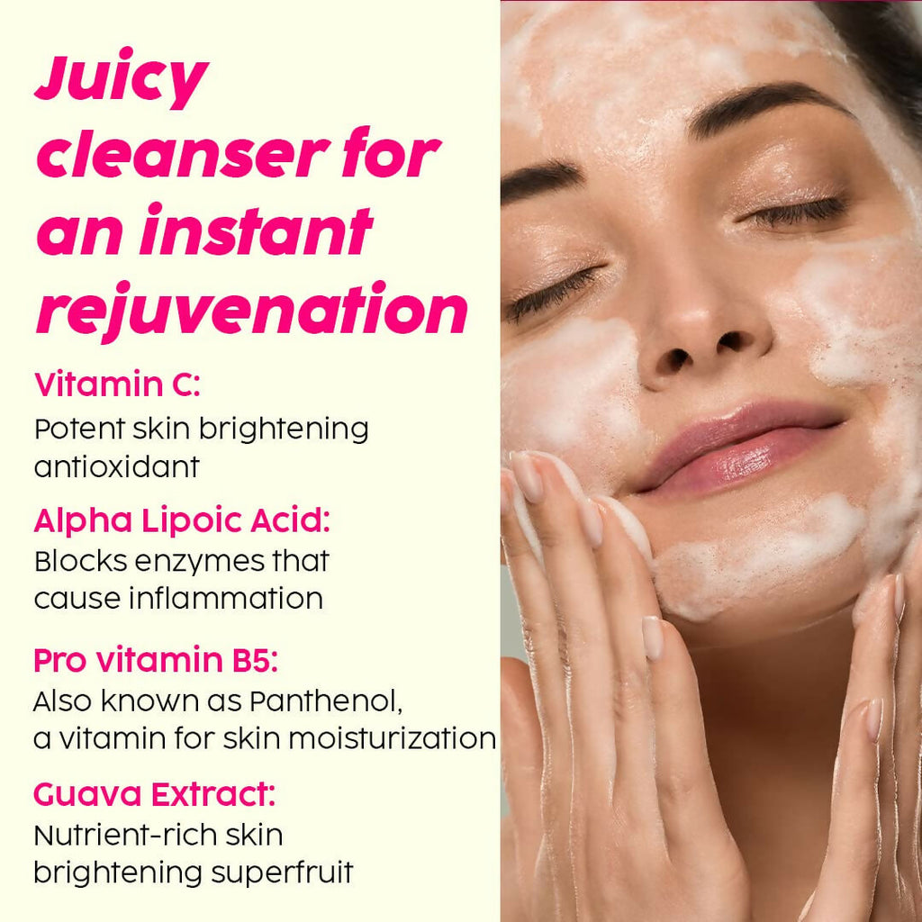 PLIX The Plant Fix 10% Vitamin C Guava Combo - Juicy Cleanser and Face Serum | Grocsy
