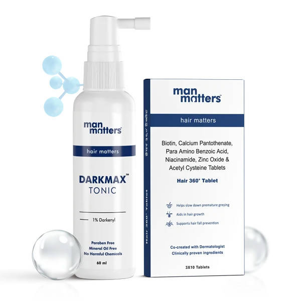 Man Matters Greying Reversal Kit, Aids in Hair Growth | Grocsy
