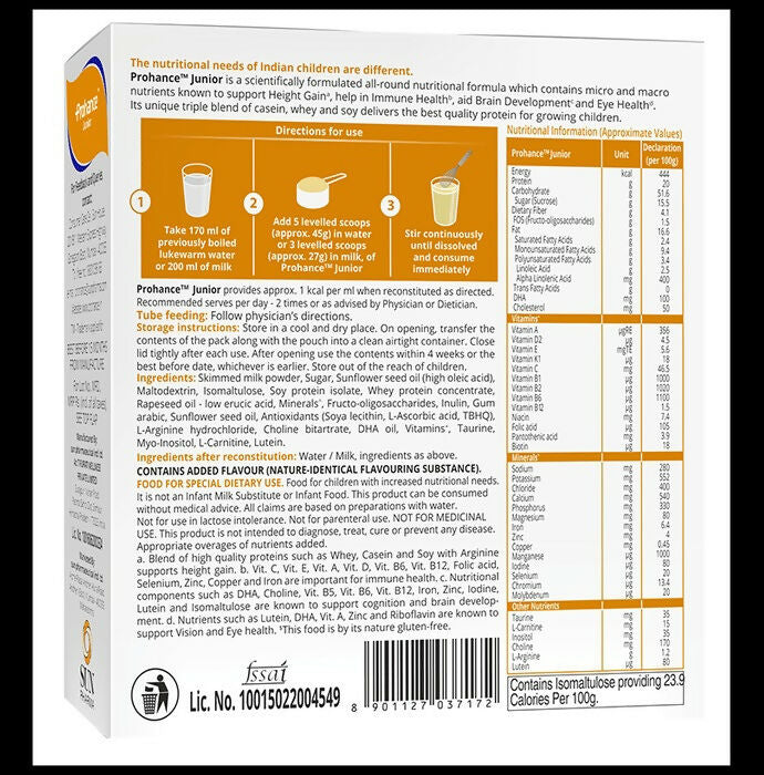 Prohance Junior Nutritional Formula for Kids - Vanilla Flavor | Grocsy
