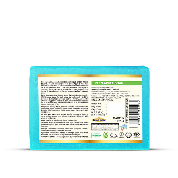 Khadi Organique Green Apple Soap | Grocsy